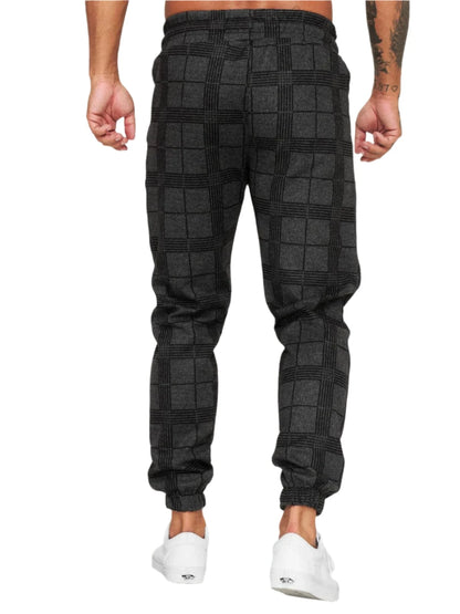 GarbPlanet Men's Plaid Jogging Bottoms