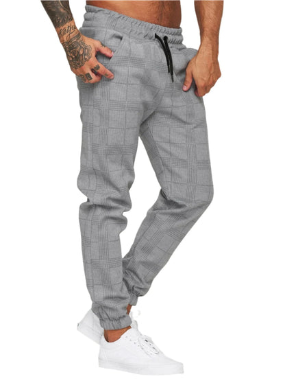 GarbPlanet Men's Plaid Jogging Bottoms