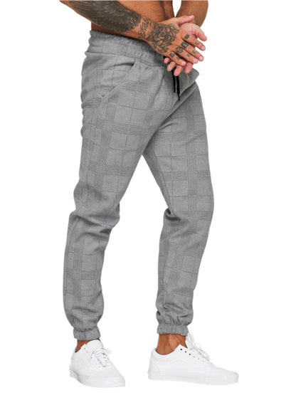 GarbPlanet Men's Plaid Jogging Bottoms