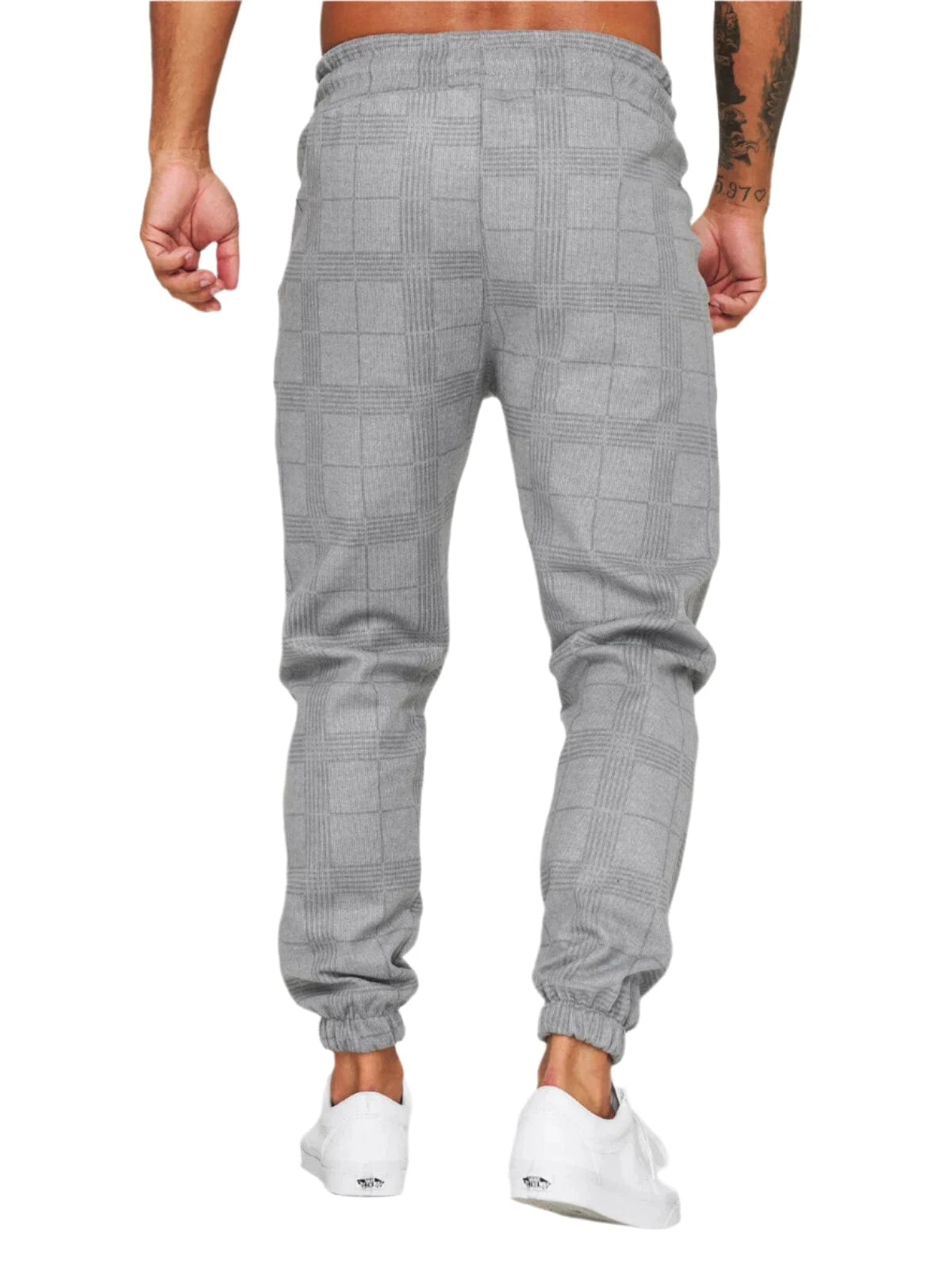 GarbPlanet Men's Plaid Jogging Bottoms