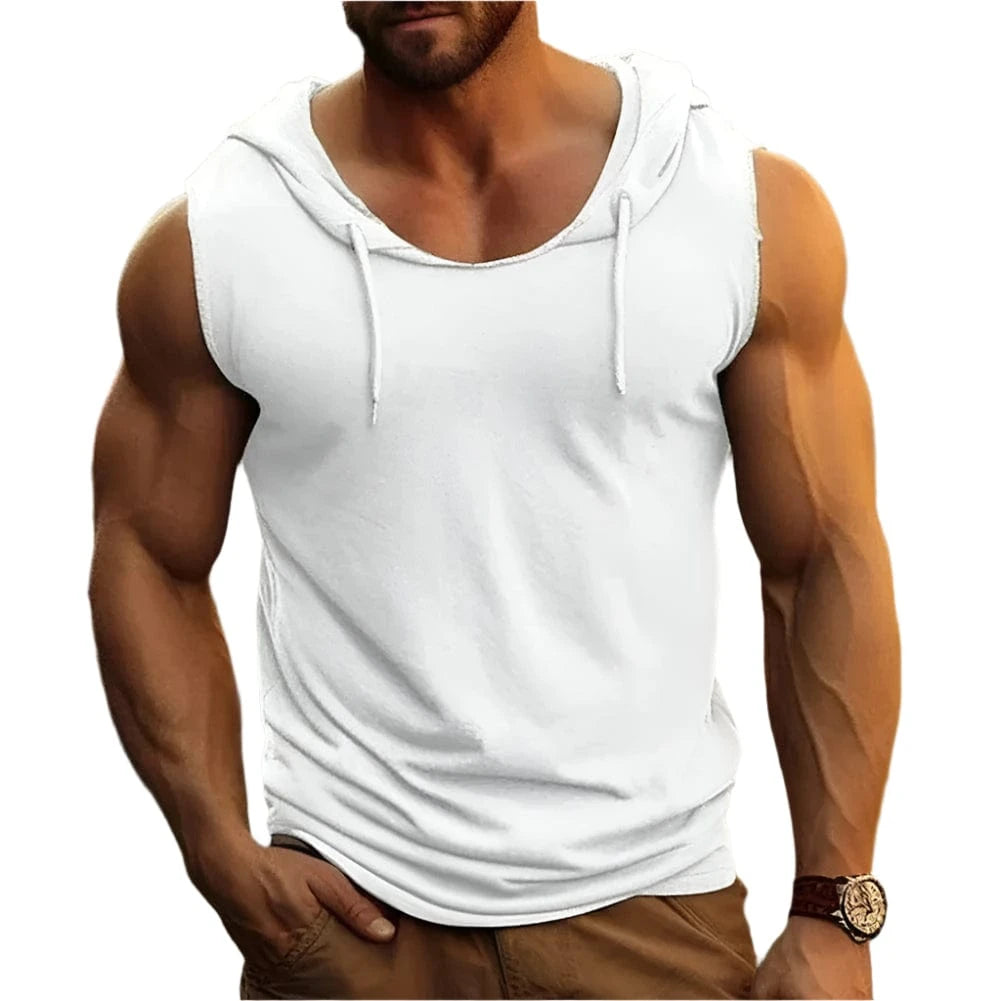 GarbPlanet Men's Sleeveless Gym Hoodie