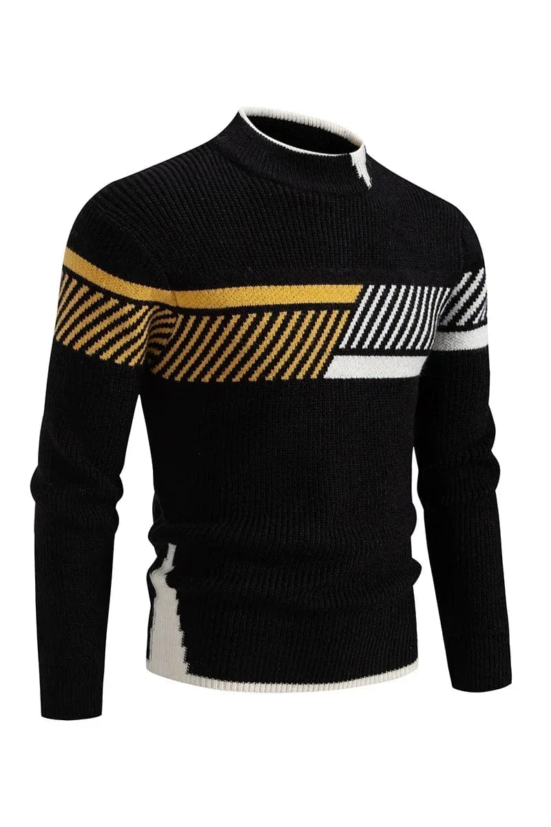 GarbPlanet Men's Stylish Geometric Pattern Sweater