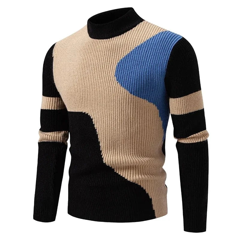 GarbPlanet Men's Stylish Geometric Pattern Sweater