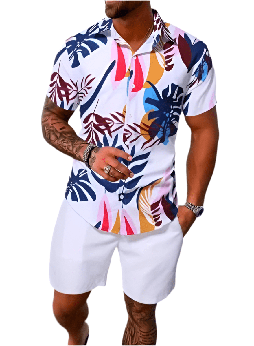 GarbPlanet Men's Summer Shirt And Shorts Set