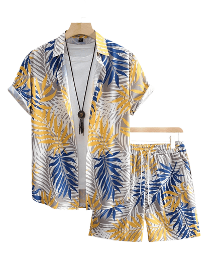 GarbPlanet Men's Summer Shirt And Shorts Set