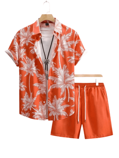 GarbPlanet Men's Summer Shirt And Shorts Set