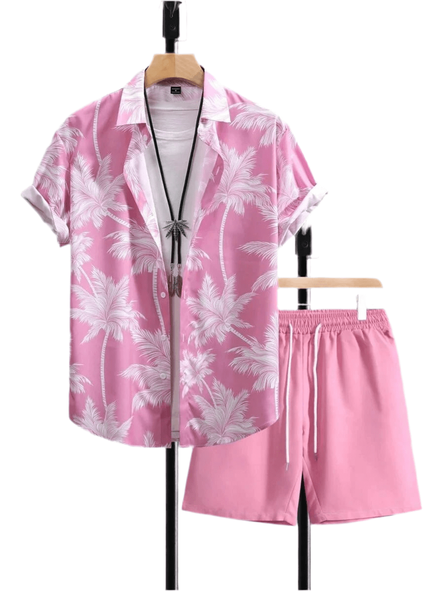 GarbPlanet Men's Summer Shirt And Shorts Set