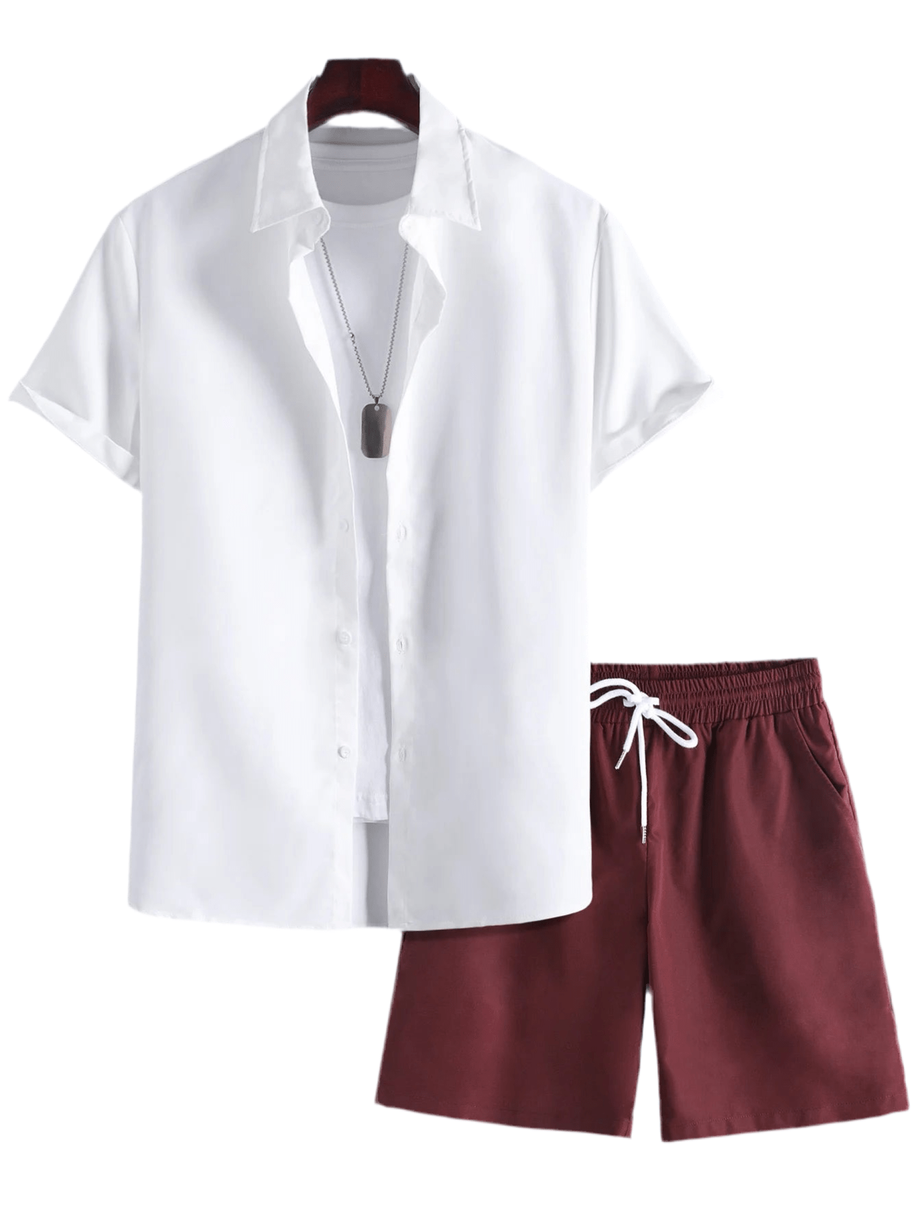 GarbPlanet Men's Summer Shirt And Shorts Set