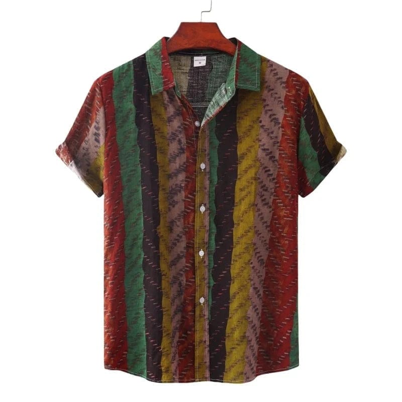 GarbPlanet Men’s Tiki Style Short Sleeve Shirts