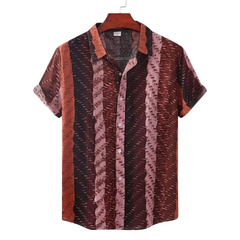 GarbPlanet Men’s Tiki Style Short Sleeve Shirts