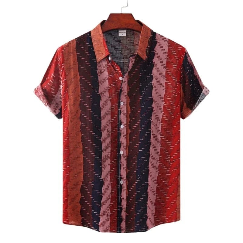 GarbPlanet Men’s Tiki Style Short Sleeve Shirts