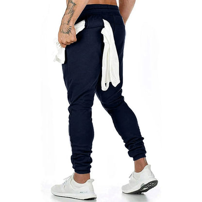 GarbPlanet Navy / S Men's Gym Workout Running Athletic Joggers