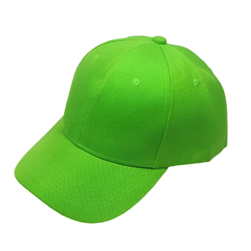 GarbPlanet Neon Green Baseball Cap With Adjustable Strap