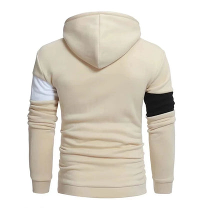 GarbPlanet New autumn and winter men's fashionable color blocking hoodie men's color blocking hoodie