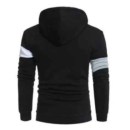 GarbPlanet New autumn and winter men's fashionable color blocking hoodie men's color blocking hoodie