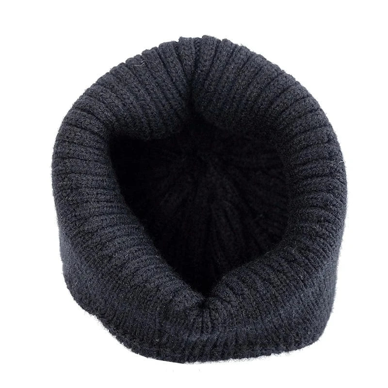 GarbPlanet New Unisex Winter Hat Fashion Plain Knitted Hats For Men & Women Ski Beanie Hat Sports Earflap Cap