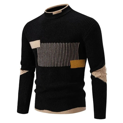 GarbPlanet One / S Men's Stylish Geometric Pattern Sweater