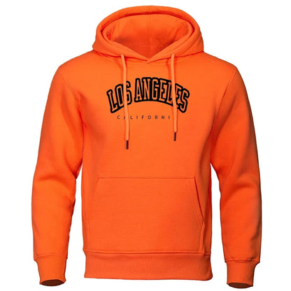 GarbPlanet Orange / S Men's Hooded Crewneck Hoodie