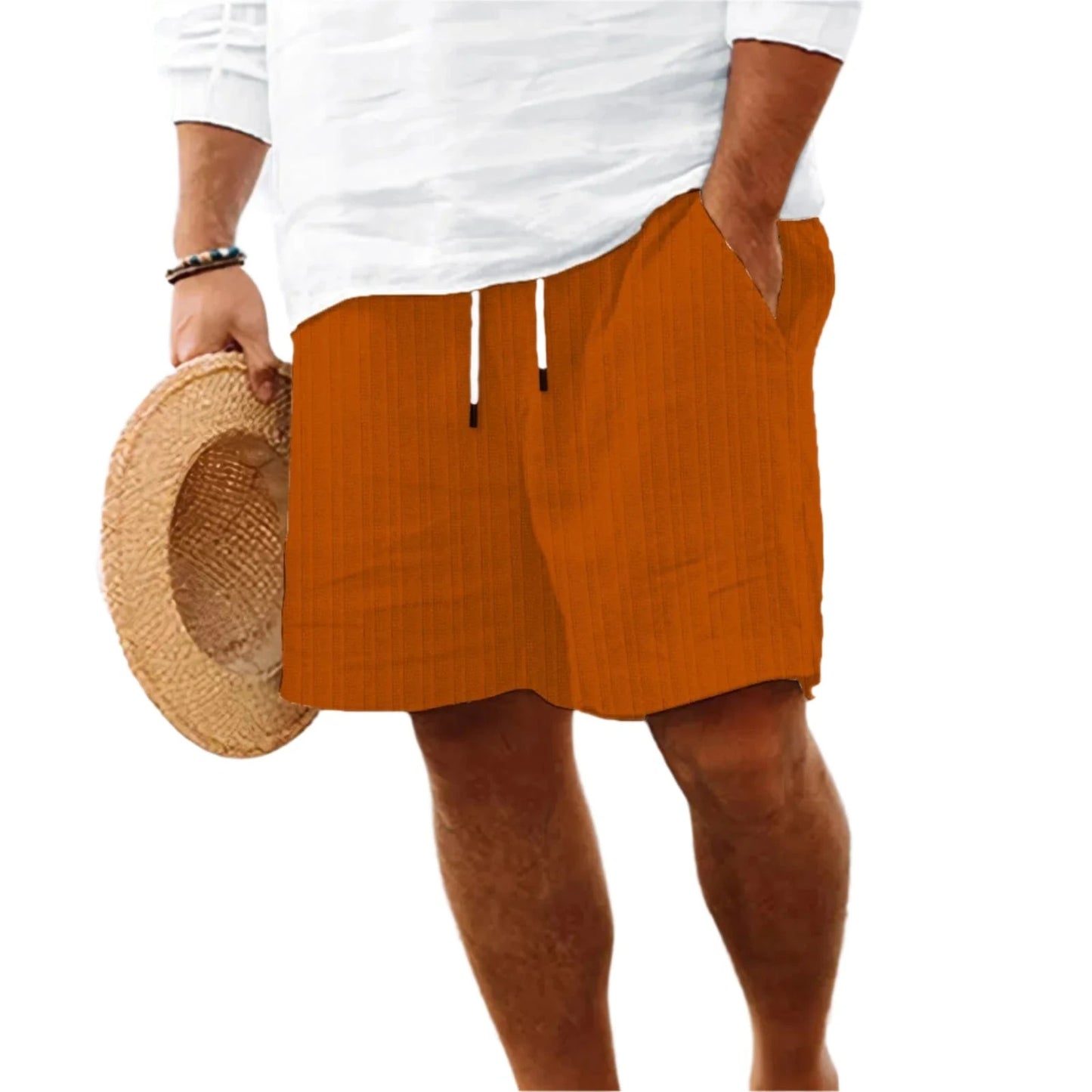 GarbPlanet Orange / S Men's Summer Casual Shorts