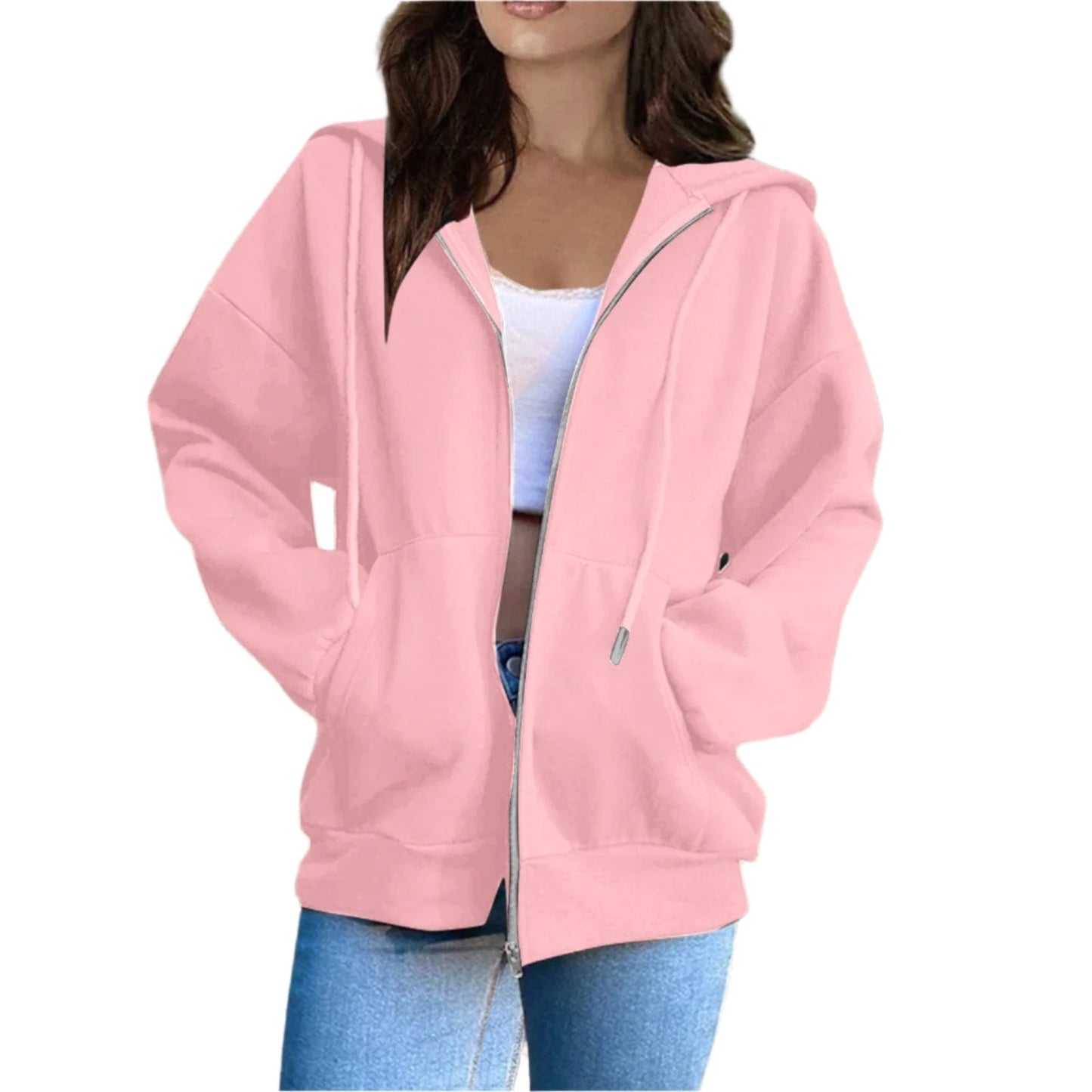 GarbPlanet Pink / S Women's Versatile Hooded Top