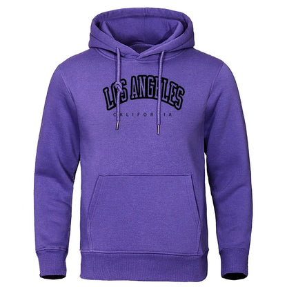 GarbPlanet Purple / S Men's Hooded Crewneck Hoodie