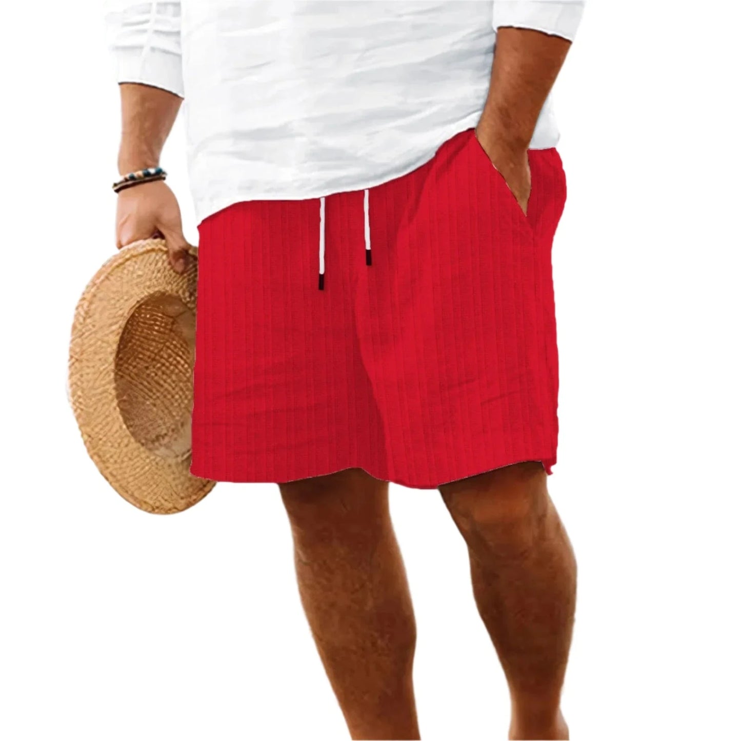 GarbPlanet Red / S Men's Summer Casual Shorts