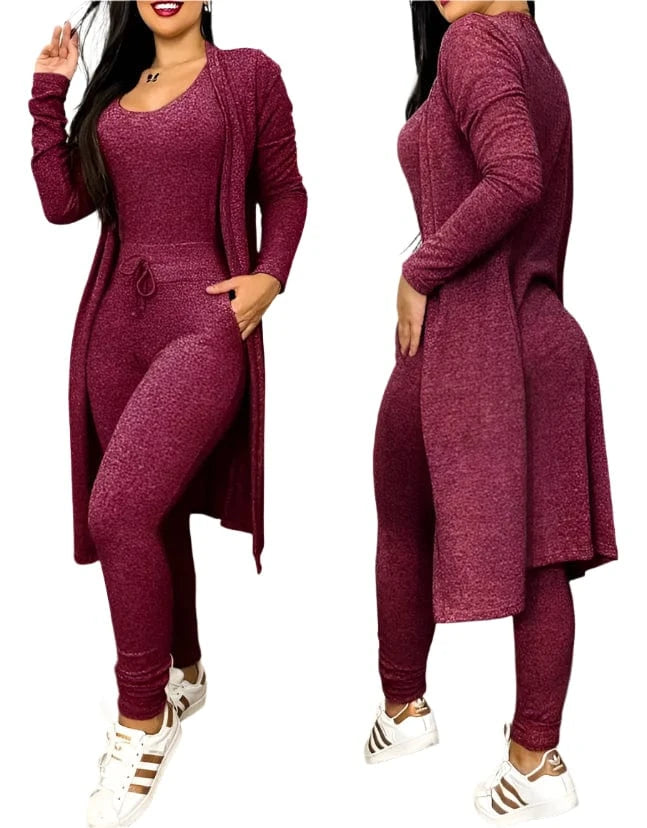 GarbPlanet Red / S Women’s 2-Piece Jumpsuit Set