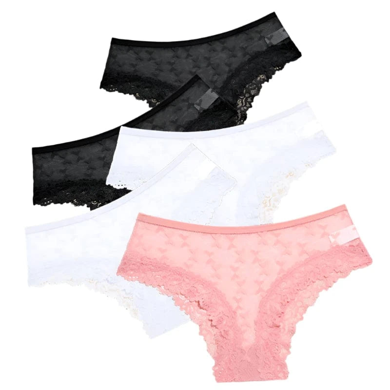 GarbPlanet Set 1 / S Women's 5 Piece Set Perspective Lace Underwear