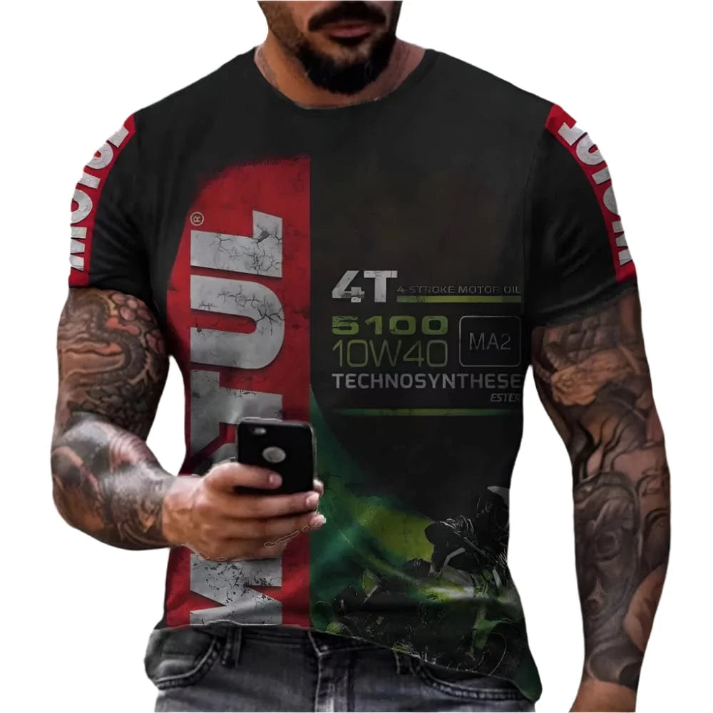 GarbPlanet Seven / S Men's Casual Motorcycle Trend T-Shirt