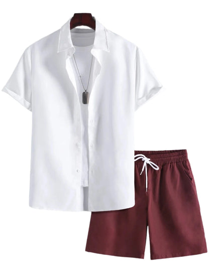 GarbPlanet Seventeen / S Men's Summer Shirt And Shorts Set