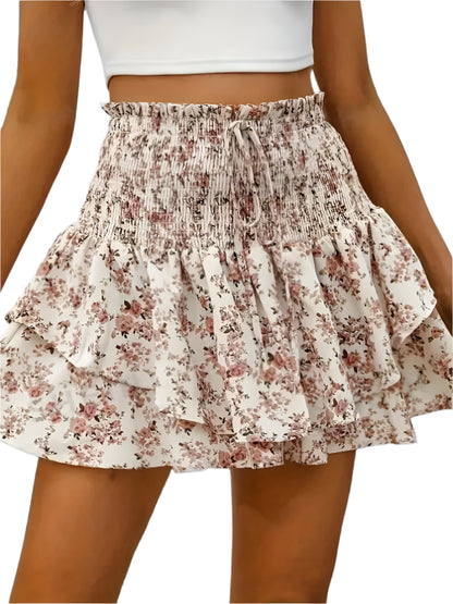 GarbPlanet Small floral fashion women's wide-leg shorts hanging Joker casual pants.