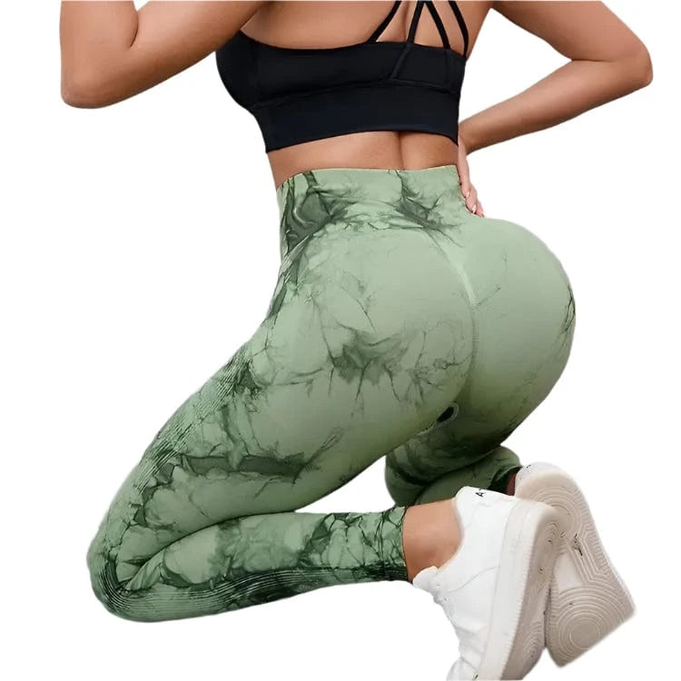 GarbPlanet Spinach/Green / S Women's Exercise High Waist Leggings