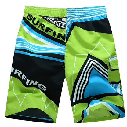 GarbPlanet Summer Men Quick-drying Beachwear Plus Size Swimsuit Shorts Male Fashion Casual Loose Hawaii Printing Surf Board Shorts