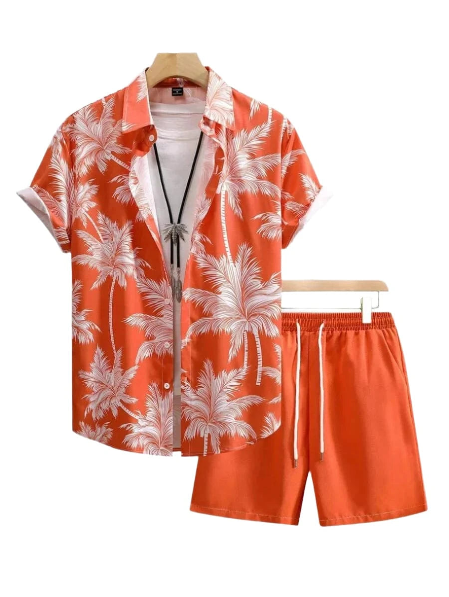 GarbPlanet Ten / S Men's Summer Shirt And Shorts Set