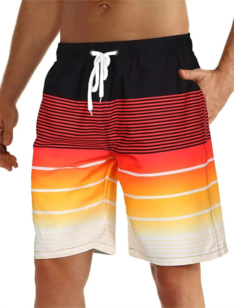 GarbPlanet Two / S Men's Beach Summer Loose Casual Shorts