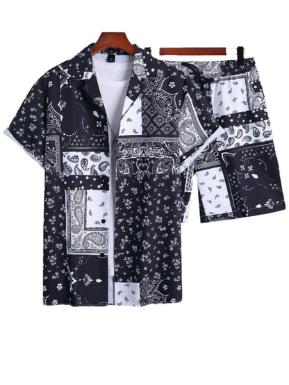 GarbPlanet Two / S Men's Summer Shirt And Shorts Set