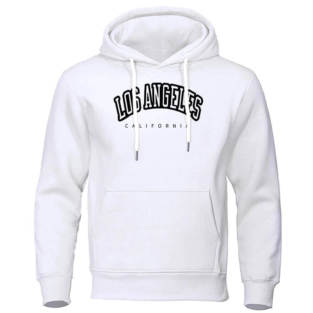 GarbPlanet White / S Men's Hooded Crewneck Hoodie