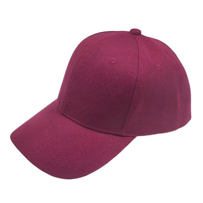 GarbPlanet Wine Red Baseball Cap With Adjustable Strap