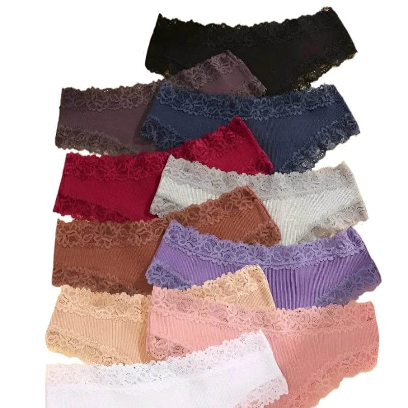 GarbPlanet Women's 15pc Lace Cotton-Blend Underwear