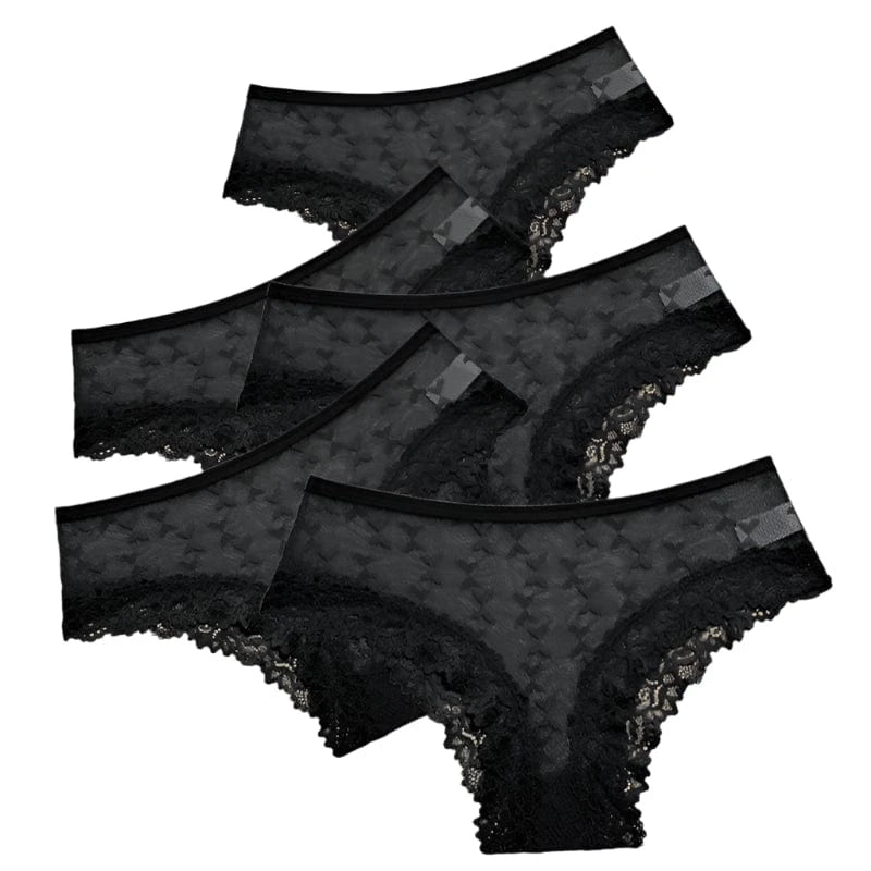 GarbPlanet Women's 5 Piece Set Perspective Lace Underwear