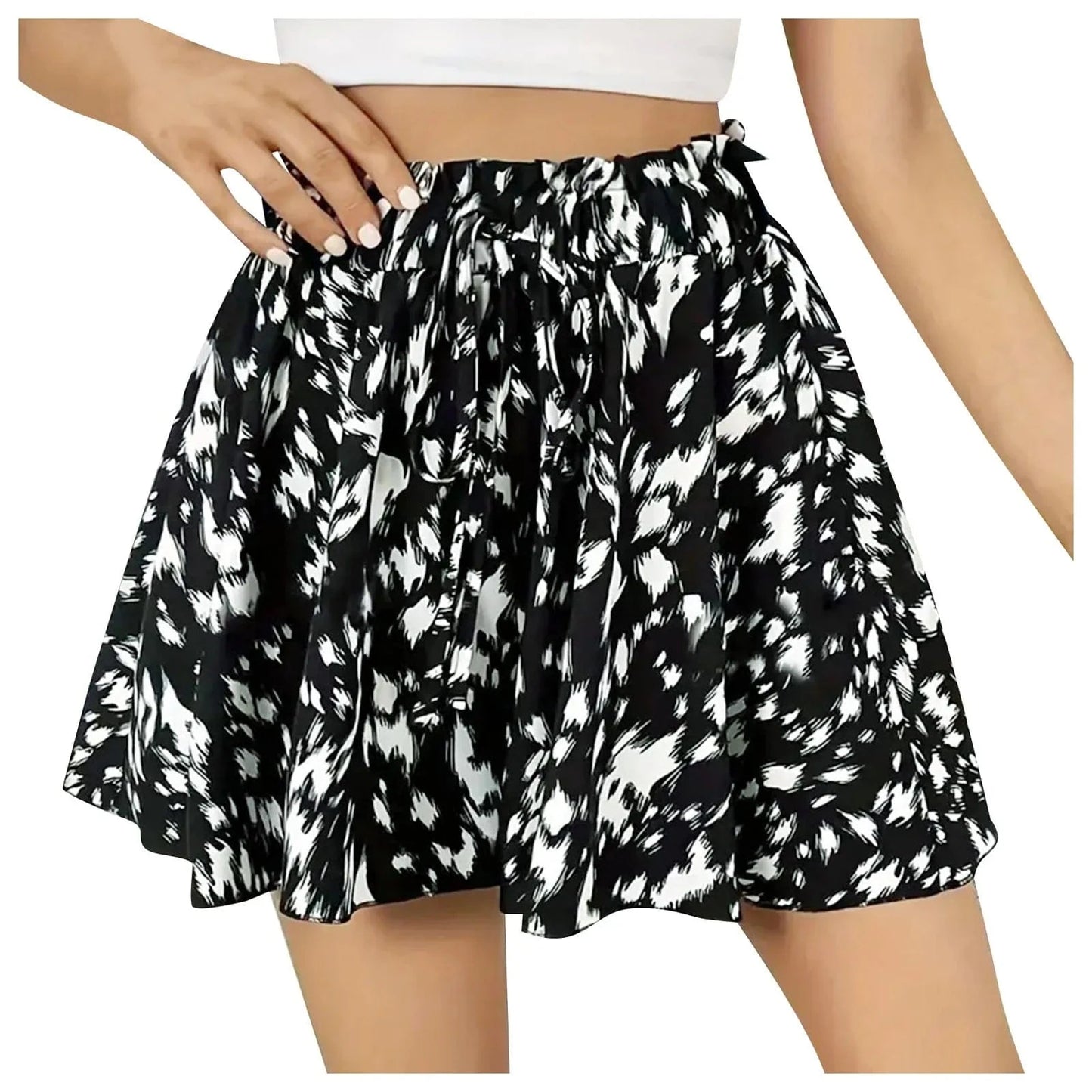 GarbPlanet Women's Casual Ruffle Shorts