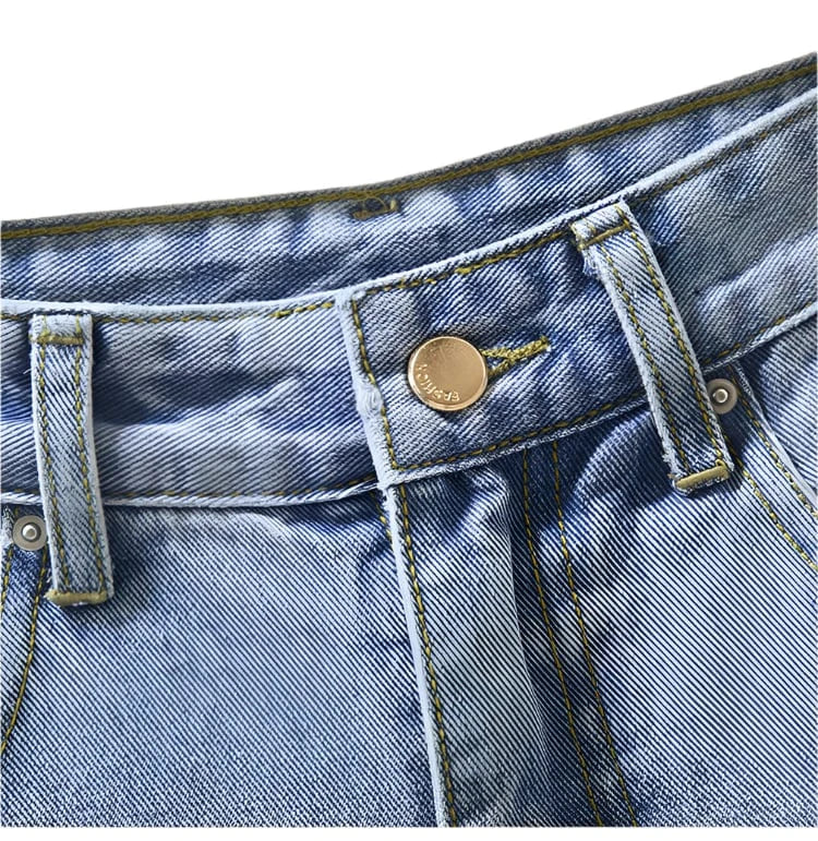 GarbPlanet Women's Denim Ripped Loose Shorts