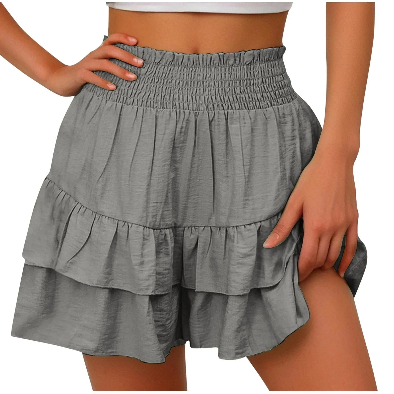 GarbPlanet Women's Ruffles Mini Skirt