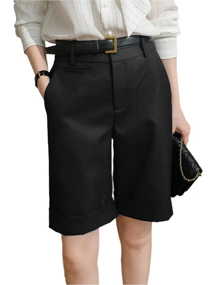 GarbPlanet Women’s Tailored Knee-Length Shorts