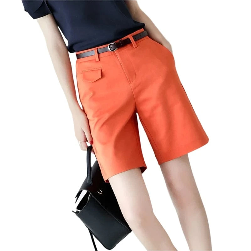 GarbPlanet Women's Tailored Knee-Length Shorts