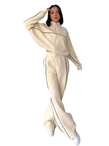 GarbPlanet Women’s Two-Piece Casual Tracksuit Set