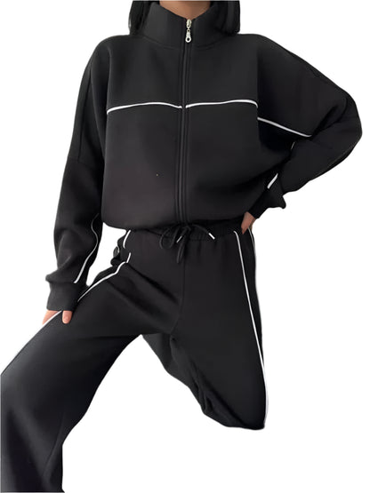 GarbPlanet Women’s Two-Piece Casual Tracksuit Set