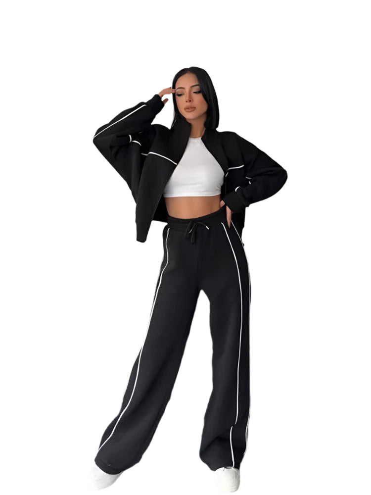 GarbPlanet Women’s Two-Piece Casual Tracksuit Set