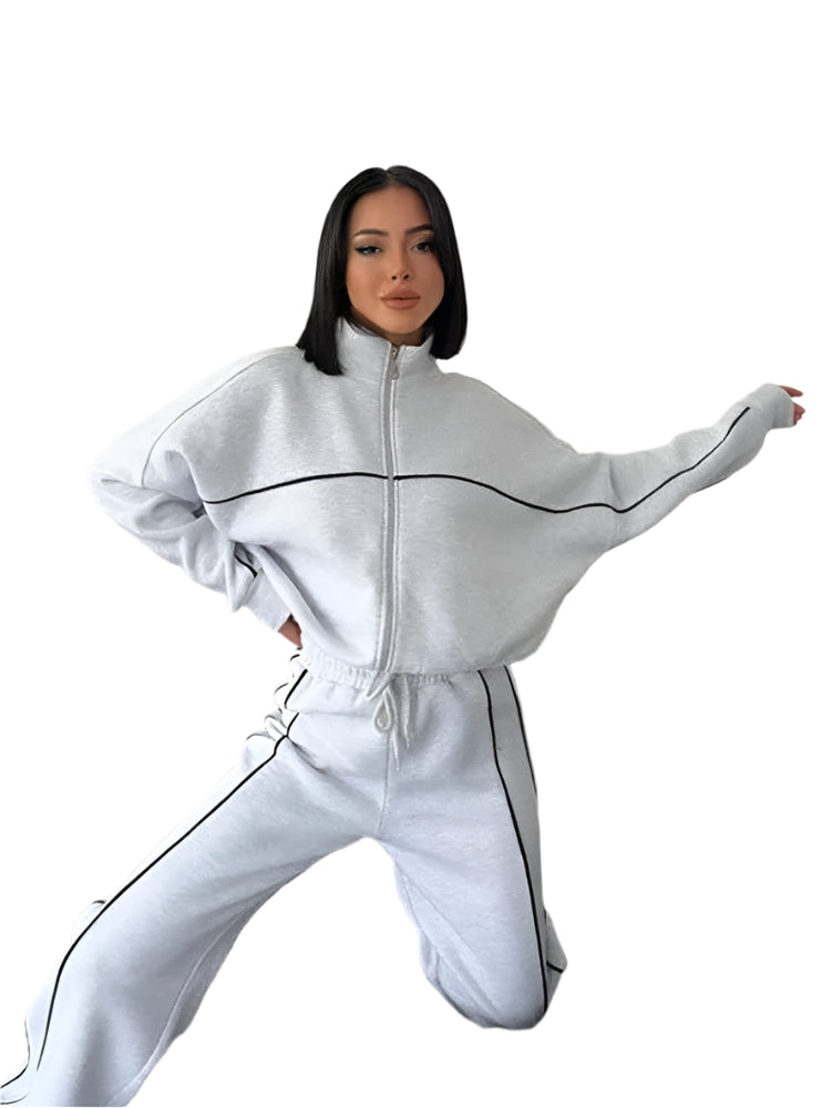 GarbPlanet Women’s Two-Piece Casual Tracksuit Set