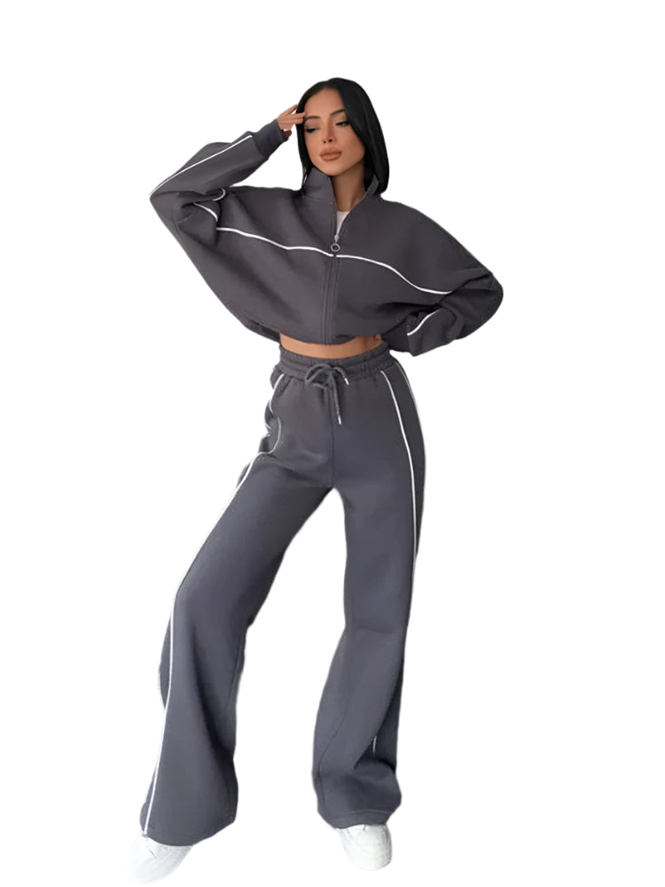 GarbPlanet Women’s Two-Piece Casual Tracksuit Set